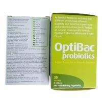 Men vi sinh Optibac Probiotics ngừa táo bón hộp màu xanh lá 30 gói