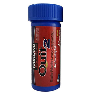 Kẹo dòn cai thuốc lá Kirkland Signature Quit 2 Lozenges Cherry 27 viên x10 ống