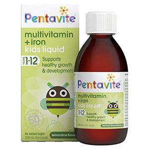 Pentavite Multivitamin 200ml bổ sung Sắt và Vitamin cho trẻ từ 1-12 tuổi