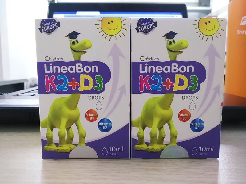 Lineabon K2+D3 là sản phẩm hỗ trợ hấp thụ canxi nhỏ giọt được nhập khẩu chính hãng từ châu Âu