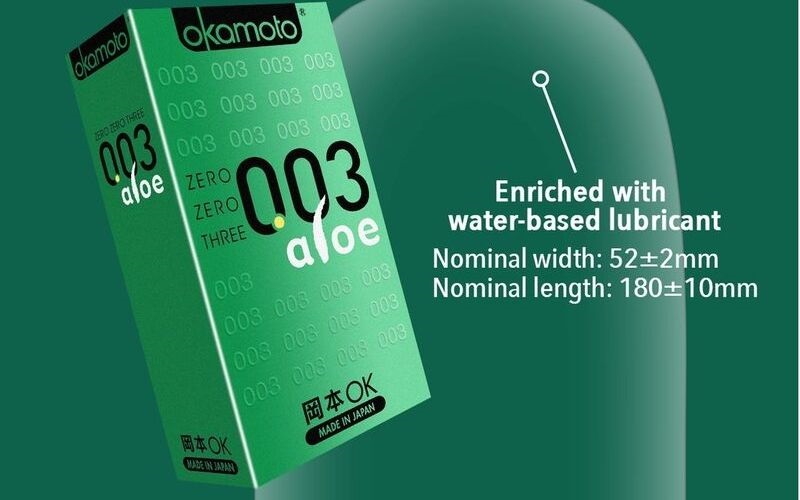 Sản phẩm Okamoto 003 Aloe có chứa thành phần lô hội