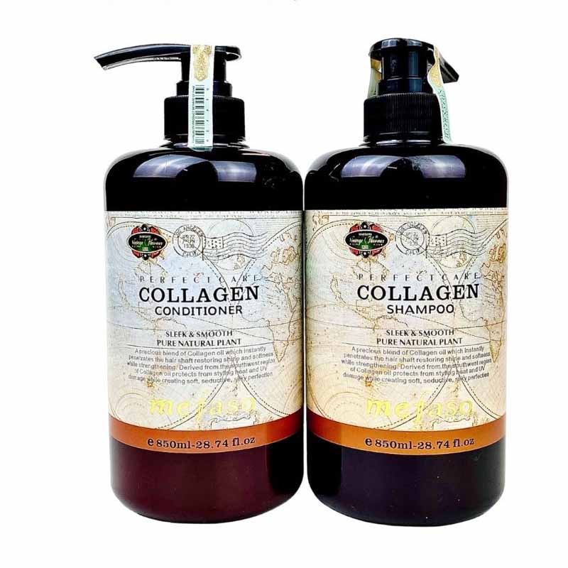 Cặp dầu gội xả phục hồi cho tóc nhuộm Collagen Mefaso