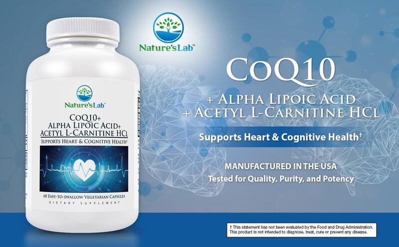 Viên uống Nature’s Lab CoQ10 + Alpha Lipoic Acid + Acetyl L-Carnitine HCl