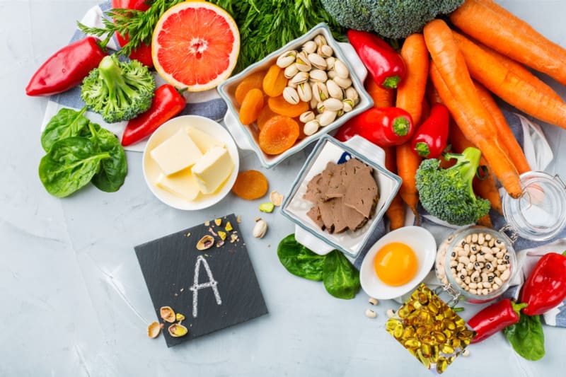 Cần đảm bảo lượng vitamin A dung nạp vào cơ thể qua thực phẩm hàng ngày