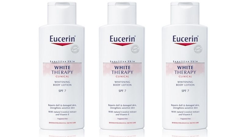 Eucerin White Therapy Body Lotion SPF 7 là kem dưỡng trắng da body rất tốt