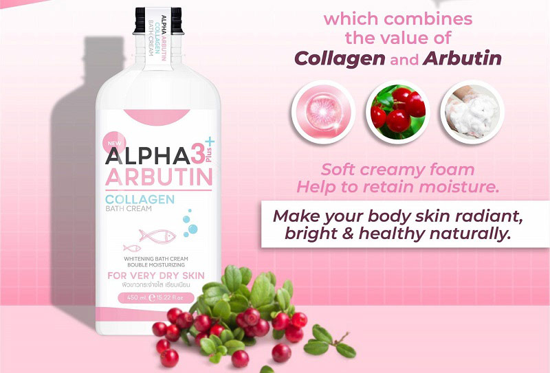 Alpha Arbutin 3+ Plus Collagen Bath Cream - Sản phẩm bán chạy số 1 Thái Lan