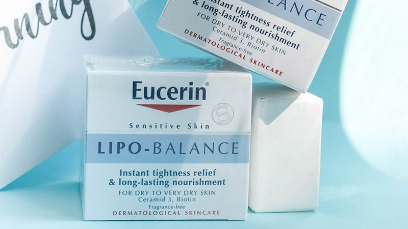 Eucerin Lipo Balance duy trì độ ẩm và ngừa mất nước trên da
