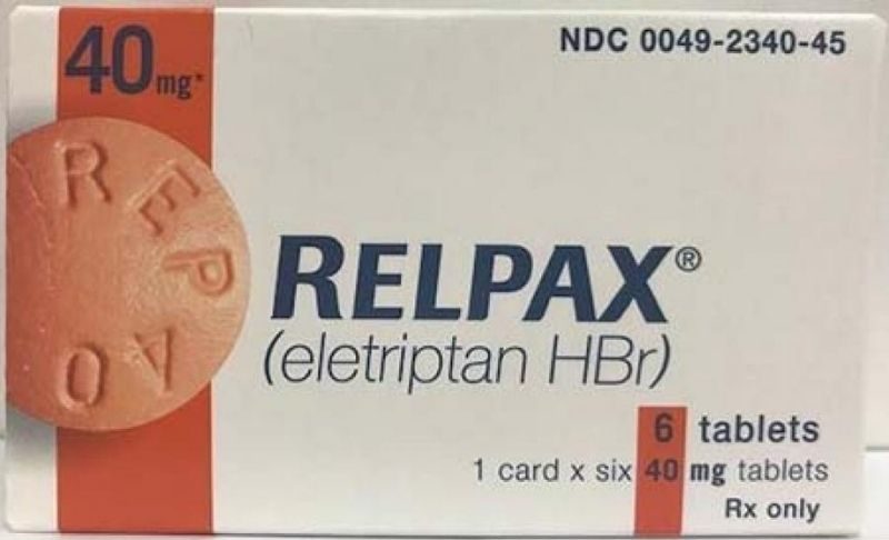 Eletriptan (Relpax) thuộc nhóm Triptans cải thiện cơn đau hiệu quả