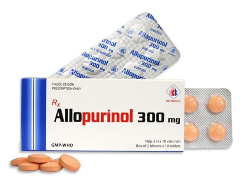 Thuốc Allopurinol với thành phần chính là hoạt chất Allopurinol