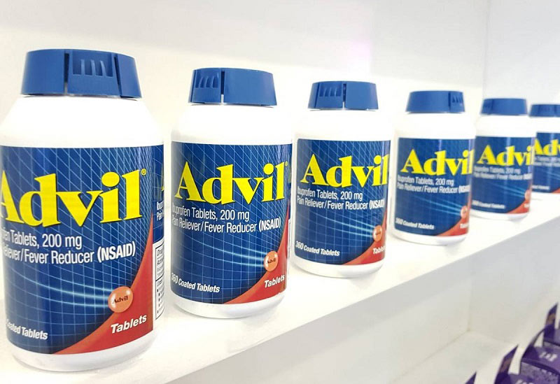 Thuốc trị viêm họng của Mỹ Advil 200mg được chỉ định để chống viêm nhiễm