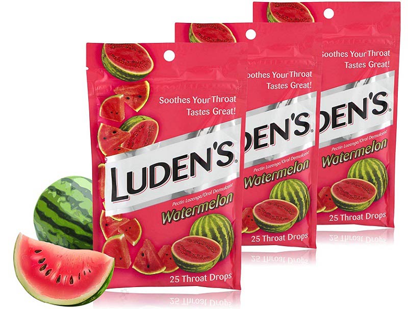 Luden’s Cough Throat Drops vị dưa hấu dễ dùng, tác dụng cấp tốc