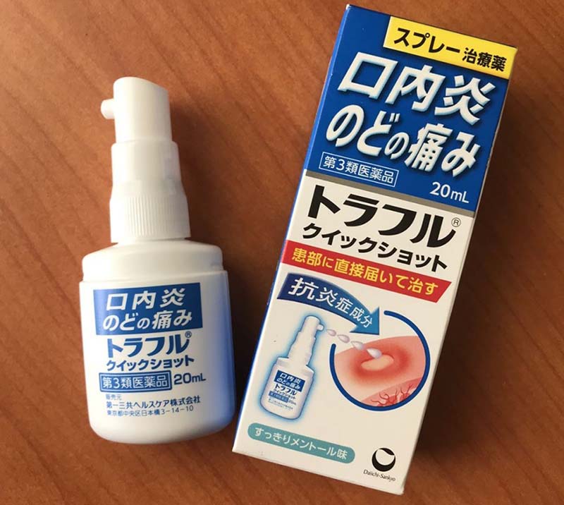 Sản phẩm hỗ trợ trị nhiệt miệng dạng xịt của Nhật Traful 