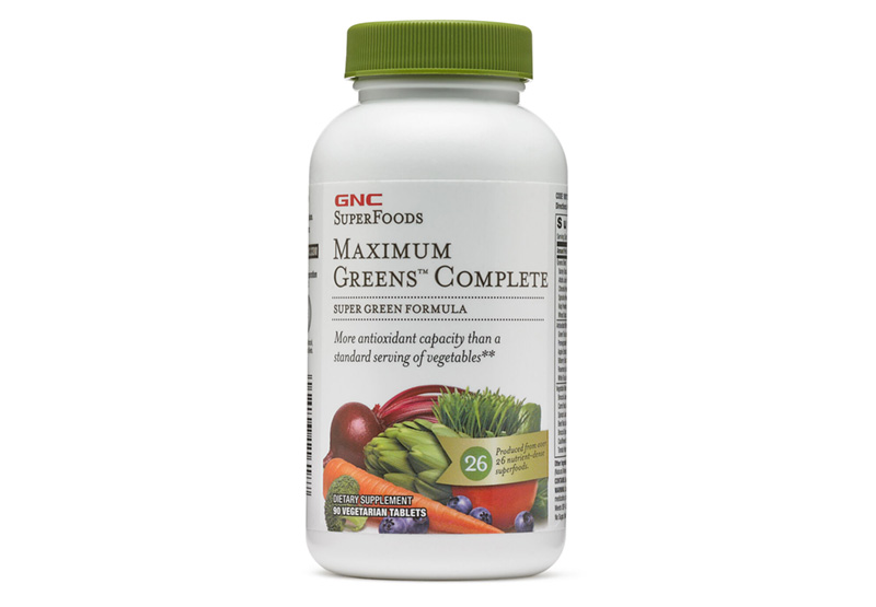 GNC Maximum Green Complete được sản xuất từ hơn 26 loại siêu thực phẩm