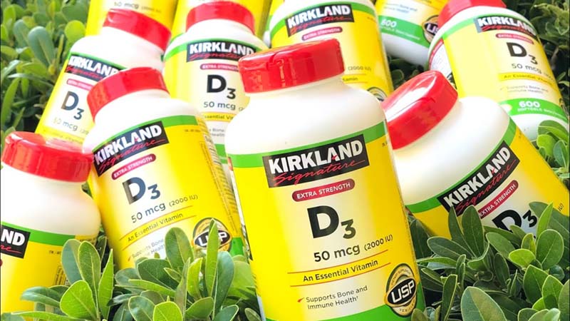 Kirkland Extra Strength D3 bổ sung 2000 IU Vitamin D3 cho xương chắc khỏe