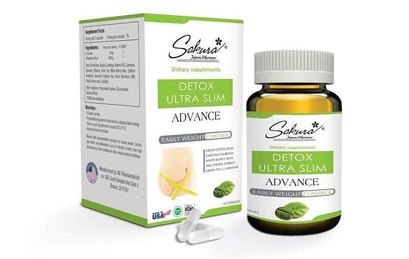 Sakura Detox Ultra Slim Advance được sản xuất tại nhà máy Aie Pharmaceuticals - Mỹ