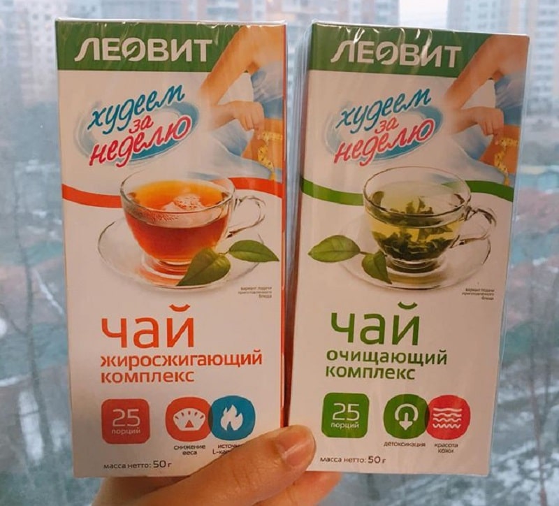 Sản phẩm trà giảm cân của Nga Leovit