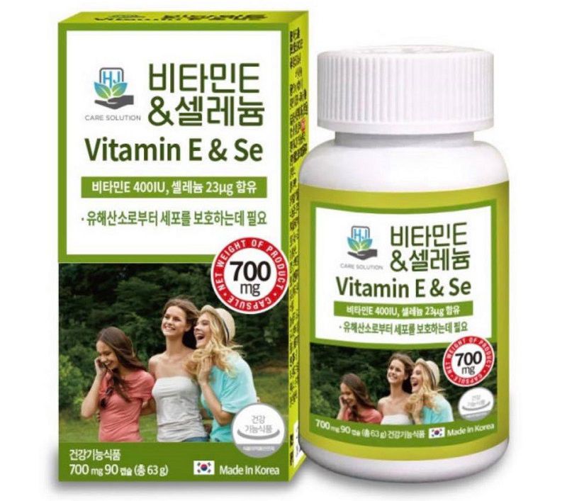 Viên uống Vitamin E và Selenium 700mg Hàn Quốc 90 viên