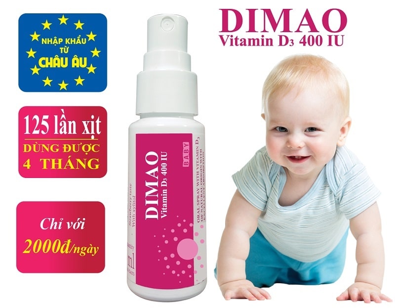 Sản phẩm bổ sung Vitamin D3 dạng xịt Dimao Oral Spray 