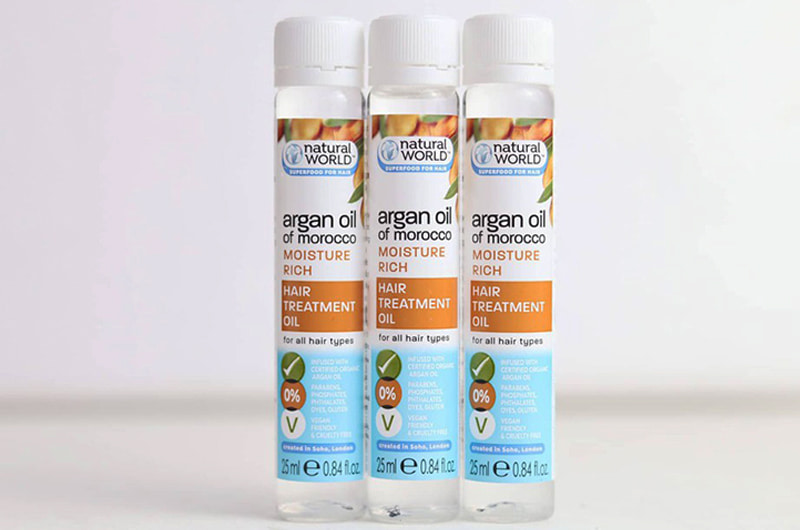 Serum Argan oil of Morocco Natural World nổi tiếng với khả năng nuôi dưỡng tóc