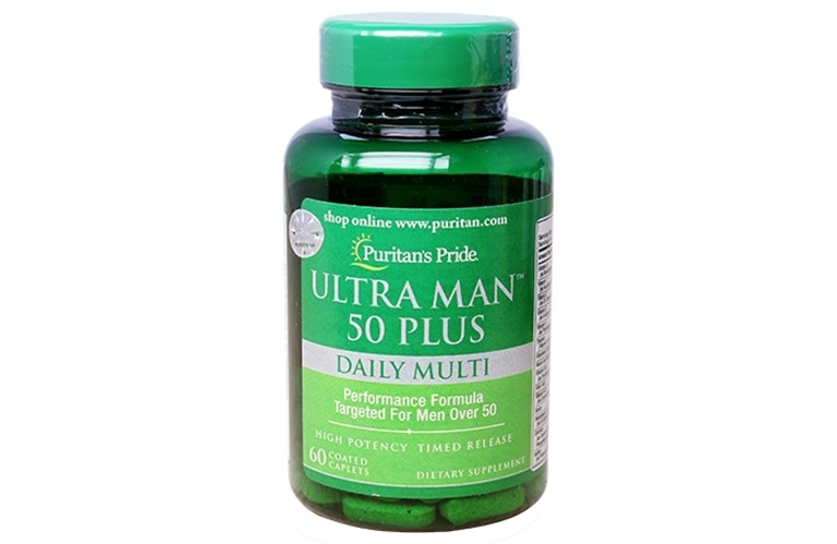 Tăng cường sức khỏe và chức năng sinh lý bằng viên uống bổ thận Puritan’s Pride Ultra Man 50 Plus