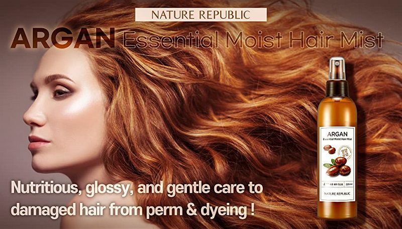 Nature Republic Argan Essential Moist Hair Mist phục hồi tóc hư tổn