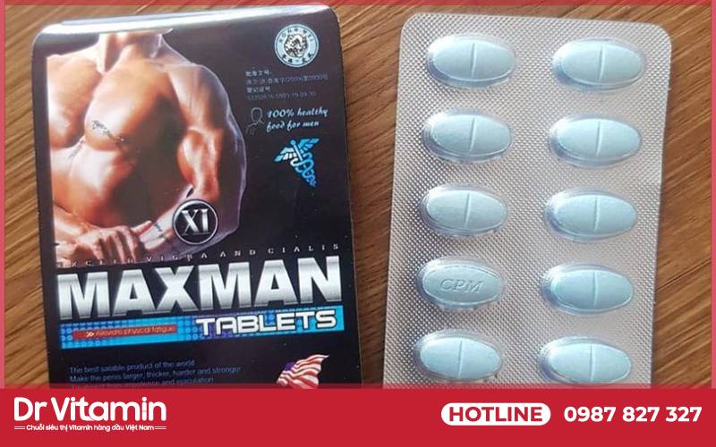 Viên uống Maxman là sản phẩm nhập khẩu từ Mỹ, tốt cho quá trình cải thiện, phục hồi chức năng sinh lý nam