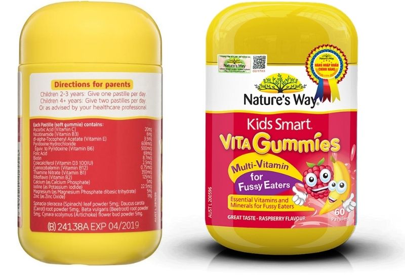 Kẹo Vitamin Kids Smart Vita Gummies Multivitamin For Fussy Eaters