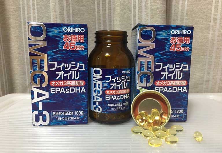 dầu cá omega 3 orihiro 180 viên nhật bản mẫu mới
