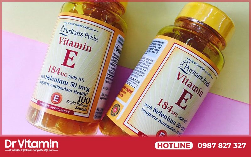 Vitamin E 184mg Puritan's Pride giúp tăng cường sức khỏe và chăm sóc sắc đẹp cho người dùng
