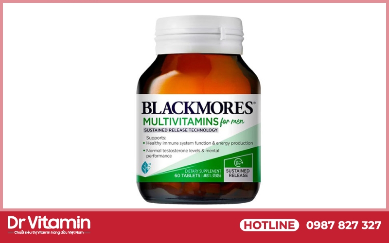 Blackmores Multivitamin For Men là viên uống bổ sung vitamin tổng hợp dành riêng cho nam giới