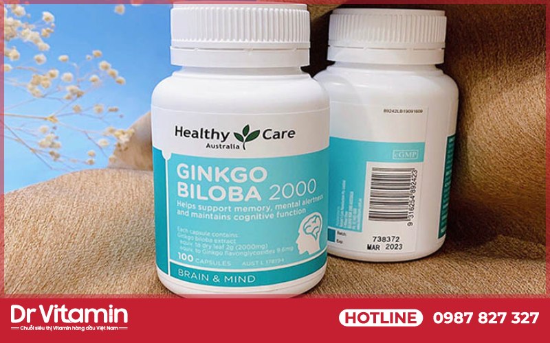 Ginkgo Biloba Healthy Care là một sản phẩm bổ não, cải thiện và tăng cường trí nhớ đến từ Úc