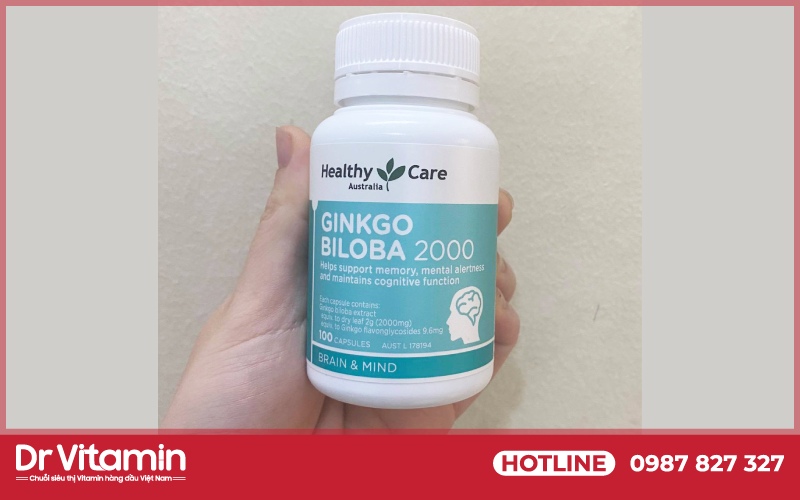 Viên uống bổ não Ginkgo Biloba của nhà Healthy Care cho hiệu quả rõ rệt chỉ sau một thời gian sử dụng