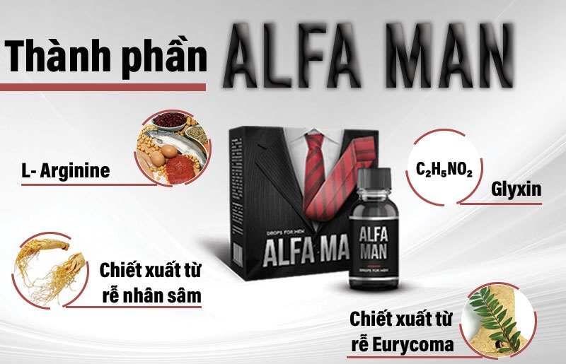 Alfa Man có chứa các thành phần tự nhiên an toàn, hiệu quả cao