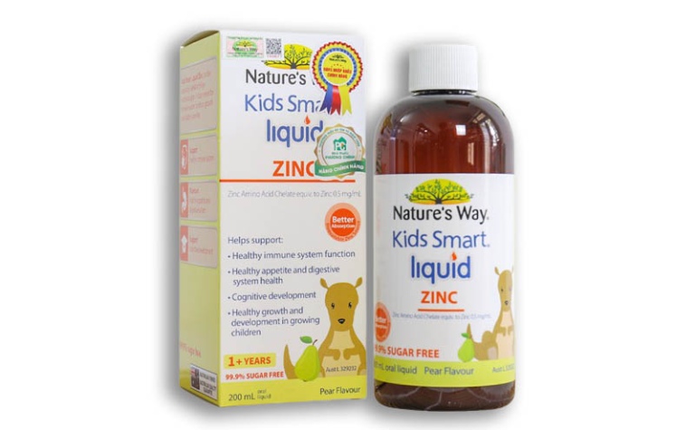 Cải thiện sức khỏe trẻ bằng kẽm nước Nature’s Way Kids Smart Liquid ZinC