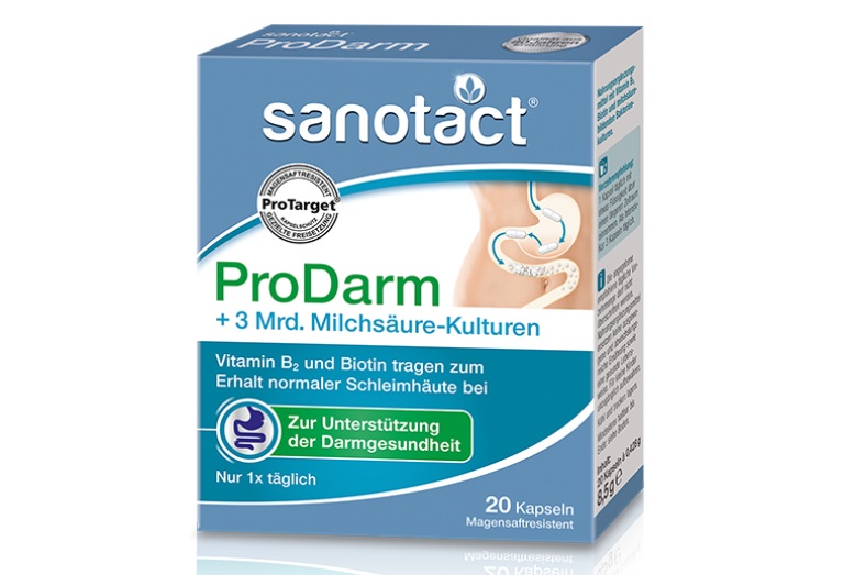 Tăng cường lợi khuẩn đường ruột bằng men vi sinh Sanotact ProDarm của Đức