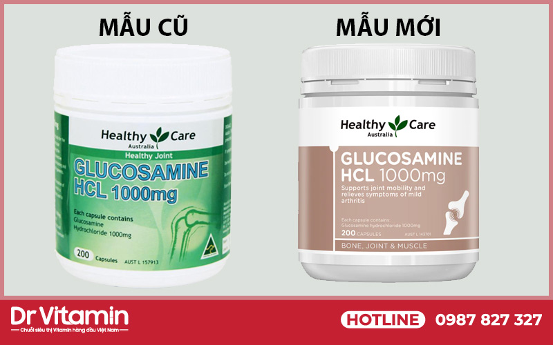Healthy Care Glucosamine HCL 1000mg hiện đã có bao bì mới
