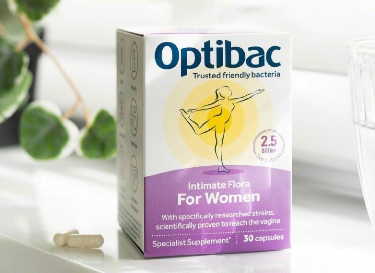 Men vi sinh Optibac Probiotics tím giúp tăng cường sức khỏe phụ khoa