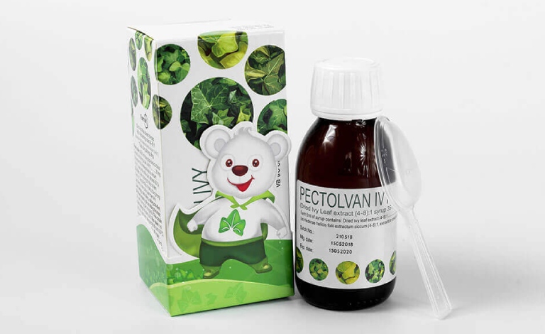 Thuốc ho Pectolvan Ivy được bào chế từ lá thường xuân giúp đẩy lùi triệu chứng ho