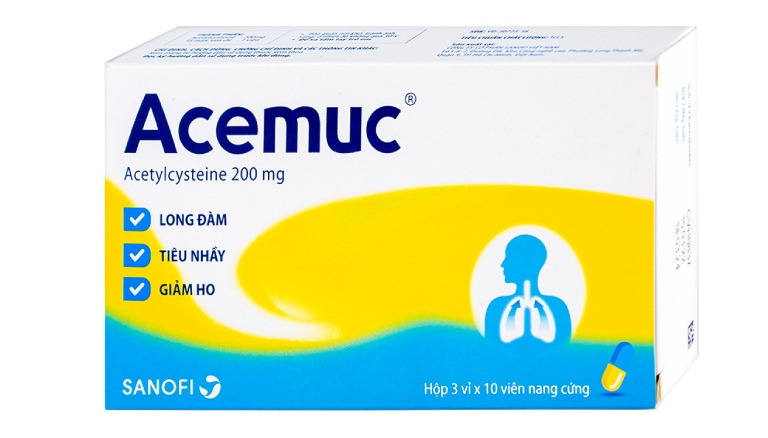 Acemuc là thuốc tiêu đờm tác dụng nhanh dành cho người lớn