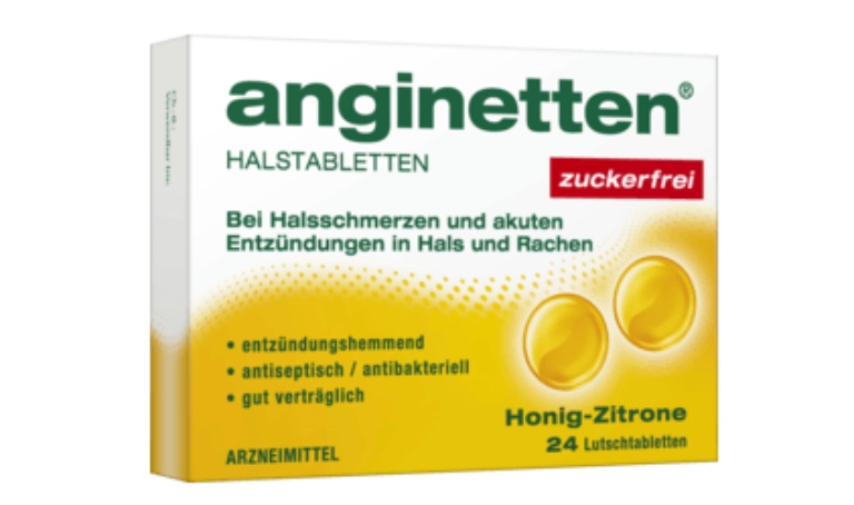 Hỗ trợ điều trị viêm họng bằng viên ngậm Anginetten của Đức