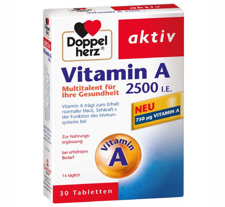 Viên uống bổ sung Vitamin A 2500 I.E. Doppelherz aktiv