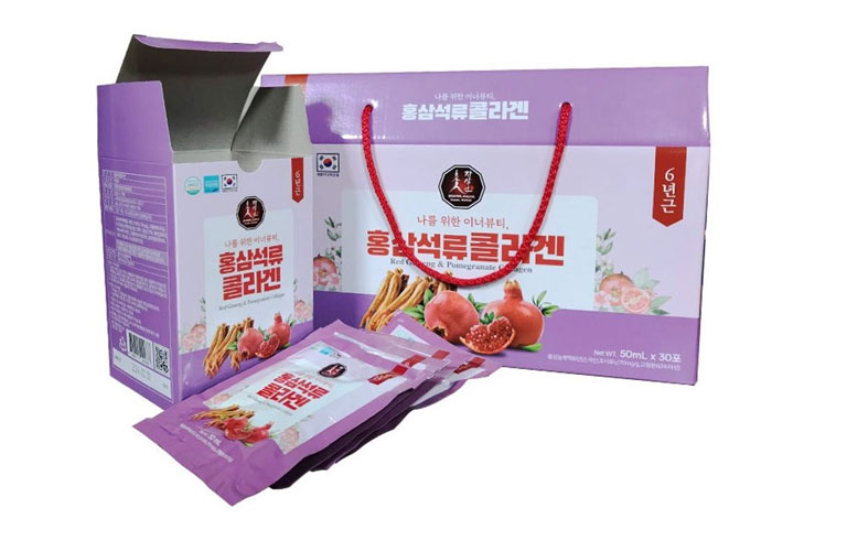 Collagen Hàn Quốc dạng gói màu hồng