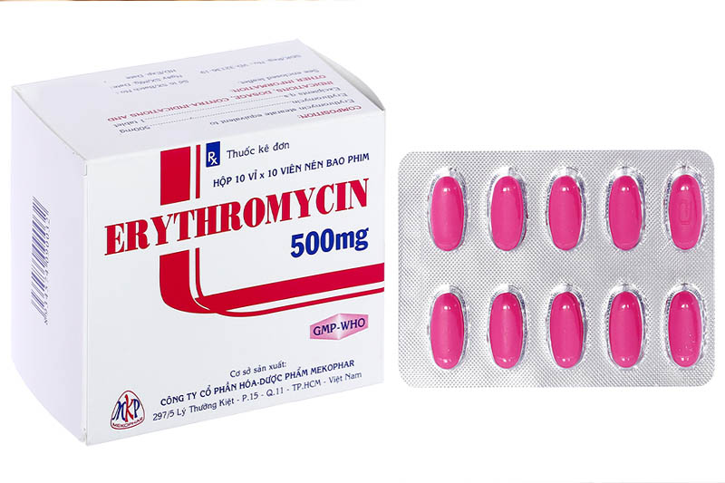 Erythromycin được chỉ định cho bệnh nhân vảy phấn hồng