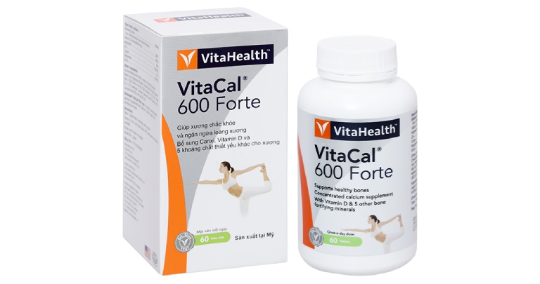 Viên uống VitaCal 600 Forte là nguồn cung cấp canxi an toàn cho cơ thể