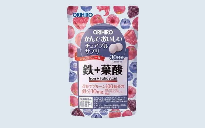 Viên uống bổ máu Orihiro dạng túi 120 viên
