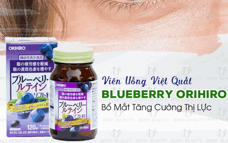 Orihiro Blueberry Việt Quất giúp bổ mắt 120 viên