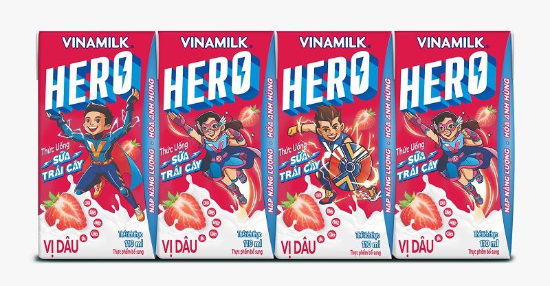 Sữa hoa quả cho bé Hero