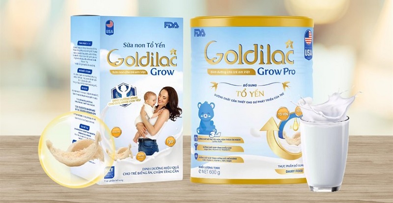 Sữa tổ yến cho bé Goldilac Grow