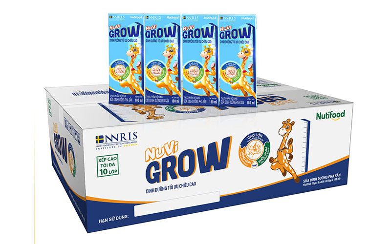 Nuvi Grow - Sữa bột pha sẵn cho bé 1 tuổi phát triển tốt