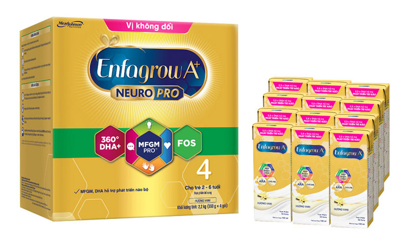 Enfagrow A+ 360 Brain DHA+ là sản phẩm sữa dành cho trẻ từ 2 tuổi trở lên